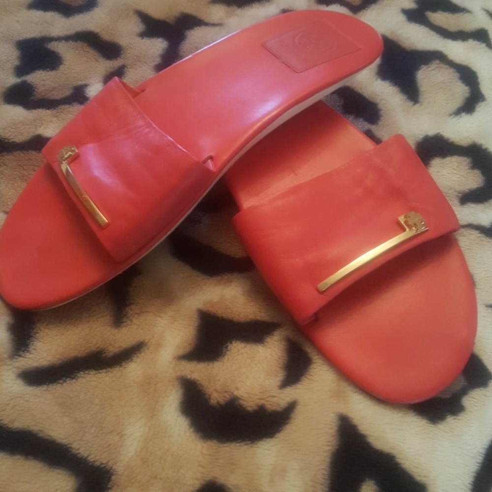 Tory Burch red slides sz 11